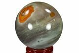 Polished Polychrome Jasper Sphere - Madagascar #118114-1